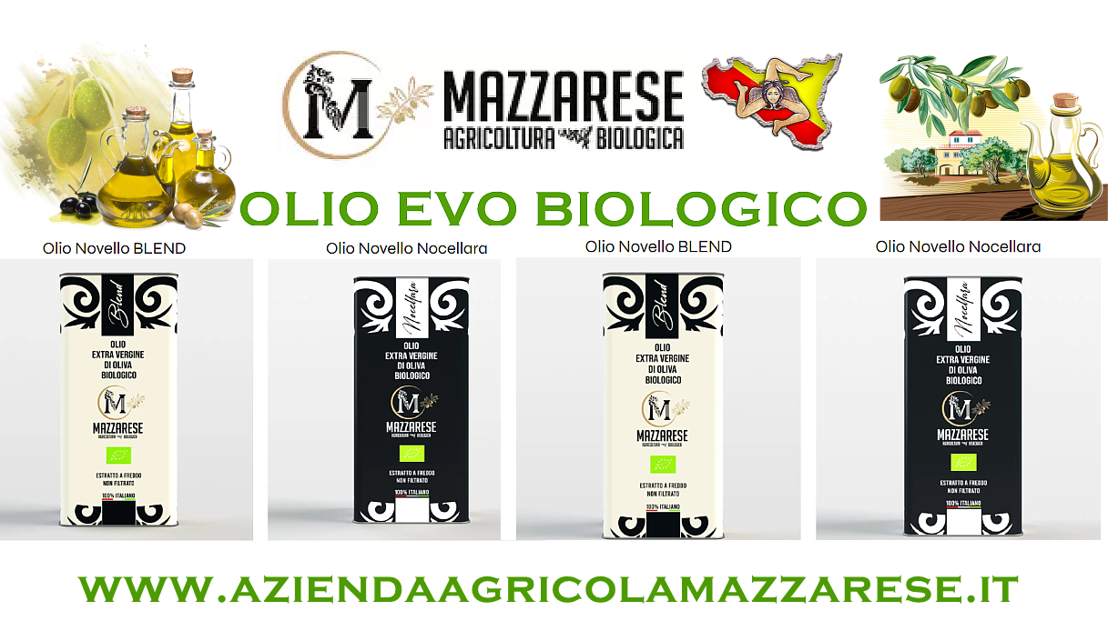 Azienda Agricola Mazzarese Olio Biologico Siciliano di qualità
100% italian