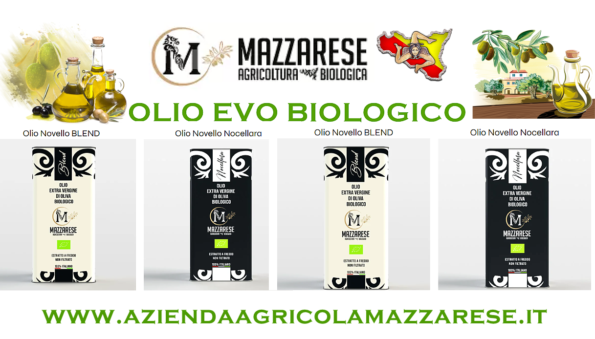 Azienda Agricola Mazzarese Olio Biologico Siciliano di qualità
100% italian