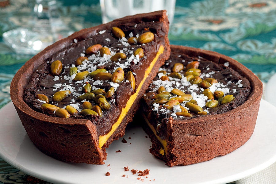 Crostata zucca, cioccolato e sale