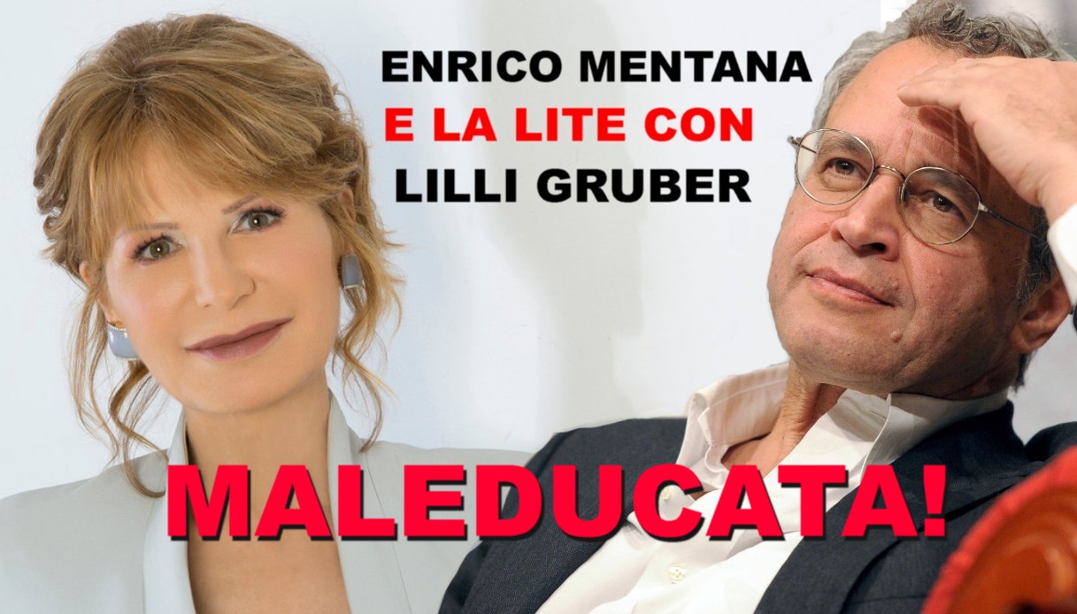 Enrico Mentana e la lite con Lilli Gruber