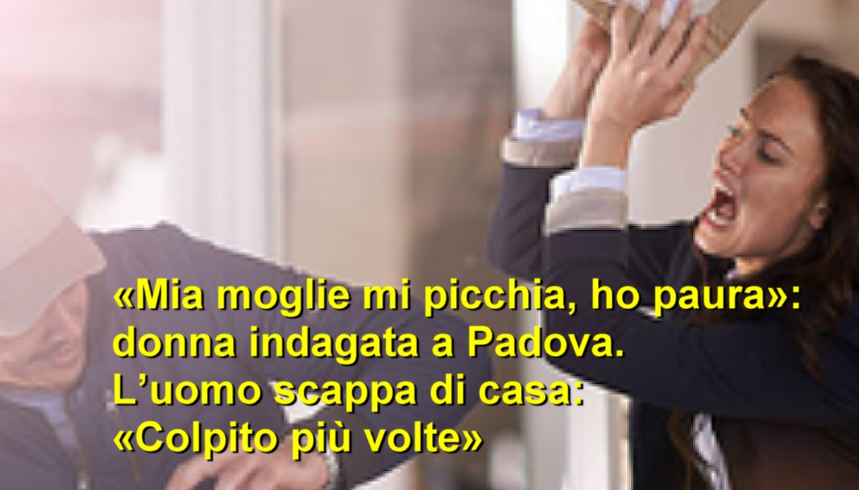 «Mia moglie mi picchia, ho paura»: donna indagata a Padova. L’uomo scappa di casa: «Colpito più volte»