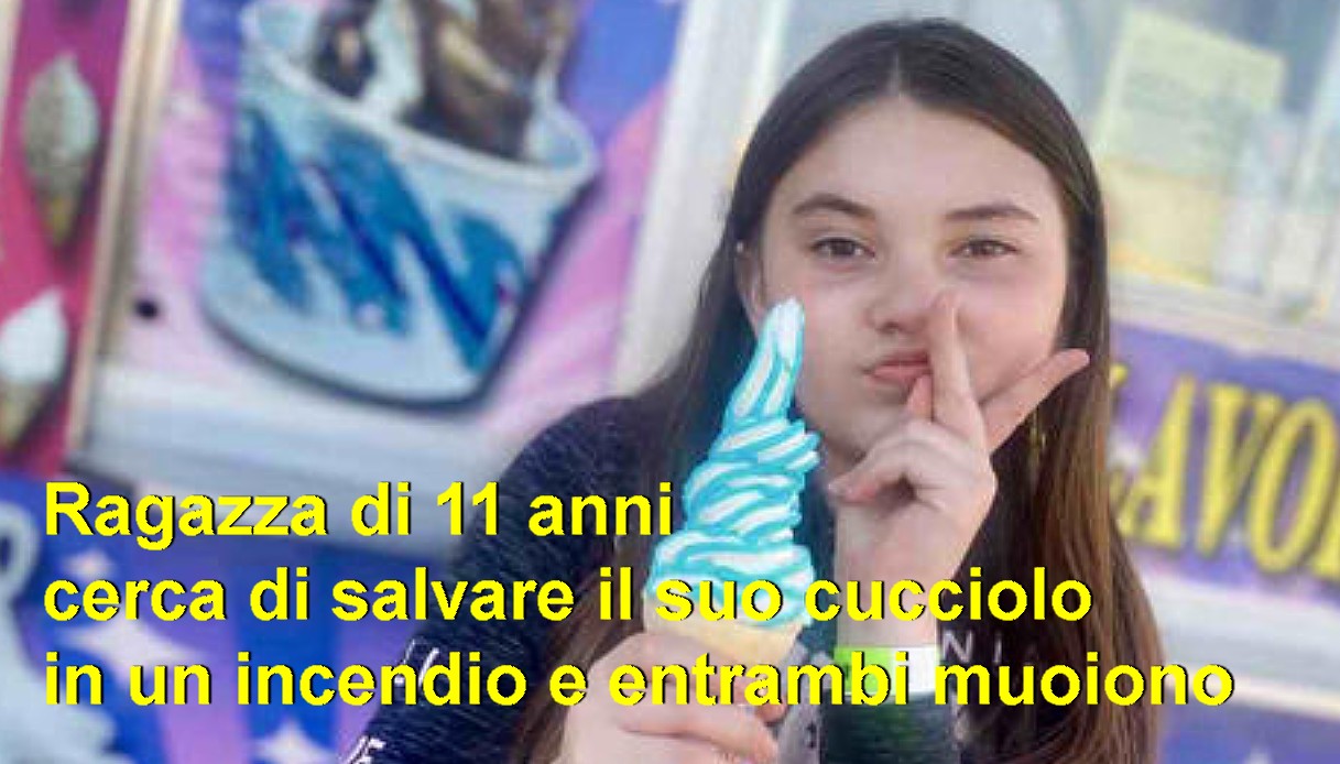 Ragazza di 11 anni cerca di salvare il suo cucciolo in un incendio e entrambi muoiono