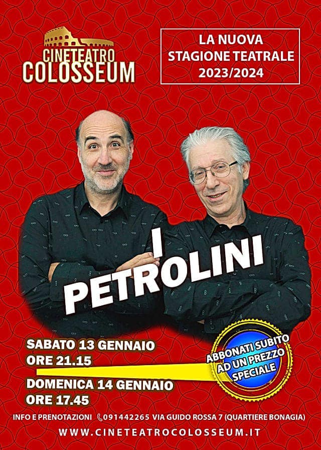 Musica e risate, al cineteatro colosseum di palermo: in scena lo spettacolo de ''i petrolini''