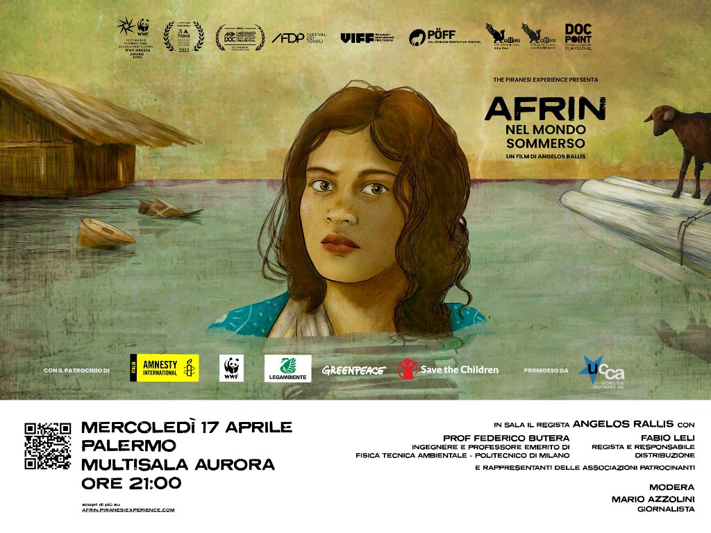 Per la prima volta a palermo il film ''afrin nel mondo sommerso'', il docufilm che ha commosso  il pubblico di oltre 40 festival di tutto il mondo
