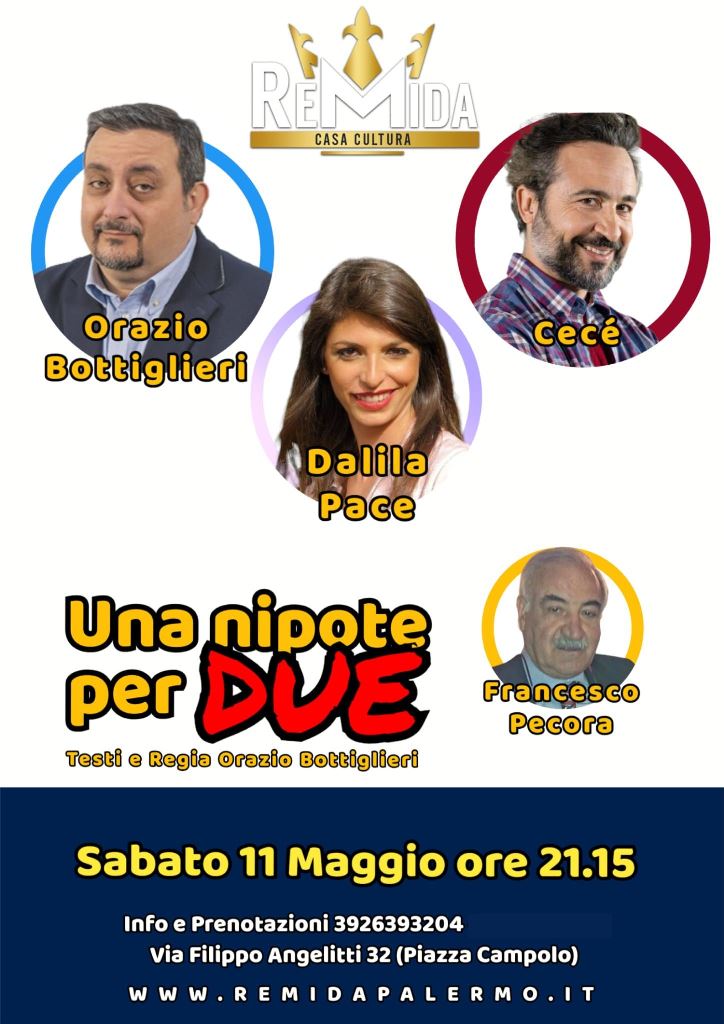 Al re mida casa cultura va in scena ''una nipote per due'' con orazio bottiglieri, cesare biondolillo, dalila pace e francesco pecora